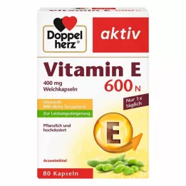 DOPPELHERZ Vitamin E 600 N mehke kapsule, 80 kos