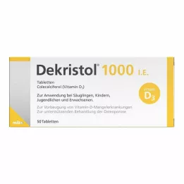 DEKRISTOL 1.000 IE tablete, 50 kos