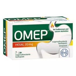 OMEP HEXAL 20 mg gastrorezistentne trde kapsule, 7 kos