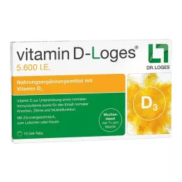 VITAMIN D-LOGES 5.600 i.e. tedensko depo žvečljive tablete, 15 kosov