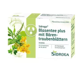 SIDROGA Čaj za mehur plus z listi medvejke, 20X2,0 g