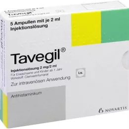 TAVEGIL Raztopina za injiciranje 2 mg/2 ml ampule, 5X2 ml