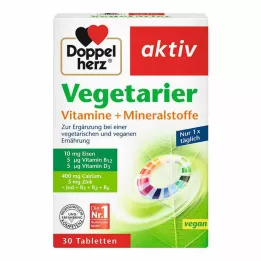 DOPPELHERZ Vegetarijanski vitamini+Minerali aktivni, 30 kos
