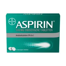 ASPIRIN 500 mg obložene tablete, 8 kos