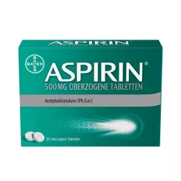 ASPIRIN 500 mg obložene tablete, 20 kos