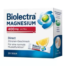BIOLECTRA Magnezij 400 mg Ultra Direct Lemon, 20 kos