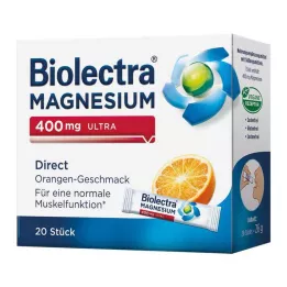 BIOLECTRA Magnezij 400 mg ultra Direct Orange, 20 kos