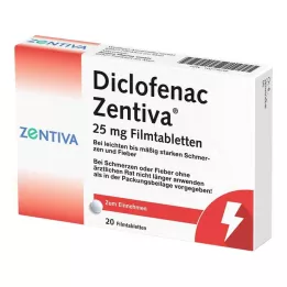 DICLOFENAC Zentiva 25 mg filmsko obložene tablete, 20 kom
