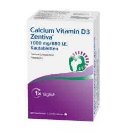CALCIUM VITAMIN D3 Zentiva 1000 mg/880 I.E. žvečljive tablete, 100 kom