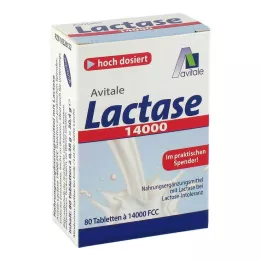 LACTASE 14.000 FCC tablet v dozirniku, 80 kos