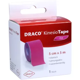 DRACO KINESIOTAPE 5 cmx5 m roza, 1 kos