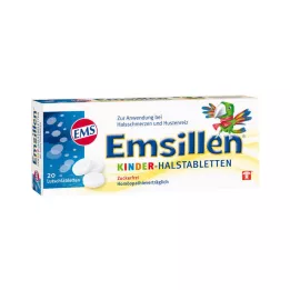 EMSILLEN Otroške pastile za grlo Vanilija, 20 kom