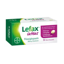 LEFAX intens tekoče kapsule 250 mg simetikona, 50 kos