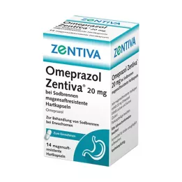 OMEPRAZOL Zentiva 20 mg proti zgagi, 14 kom