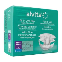Alvita All-in-One inkontinenčne hlače maxi big night, 20 kom