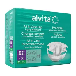 Alvita All-in-One inkontinenčne hlače maxi xl night, 20 kom