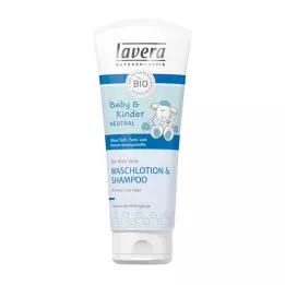 LAVERA Baby & Losjon za umivanje za občutljive otroke&Šampon, 200 ml