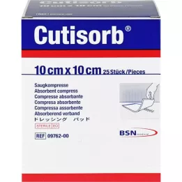 CUTISORB Sukcijske komprese sterilne 10x10 cm, 25 kosov