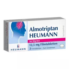 ALMOTRIPTAN Heumann proti migreni 12,5 mg filmsko obložene tablete, 2 kos