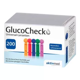 GLUCOCHECK Lancete univerzalne, 200 kos