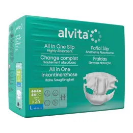Inkontinenčne hlače Alvita All-in-One super large day, 24 kos