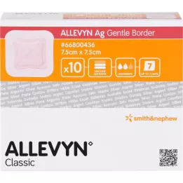 ALLEVYN Obloga za rane Ag Gentle Border 7,5x7,5 cm, 10 kos