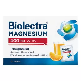 BIOLECTRA Magnezij 400 mg ultra pitna zrnca oranžna, 20 kos