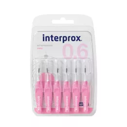 INTERPROX pretisni omot medzobne ščetke nano roza, 6 kos