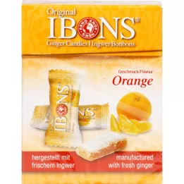 IBONS Pomarančni ingver žvečilni bonboni original škatla, 60 g