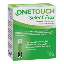 ONE TOUCH Select Plus lističi za merjenje glukoze v krvi, 50 kos