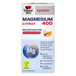 DOPPELHERZ Magnezij 400 Citrat sistem šumeče tablete, 24 kos