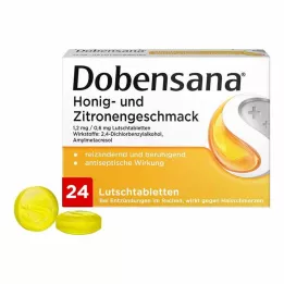 DOBENSANA Okus medu in limone. 1,2 mg/0,6 mg lut., 24 kos