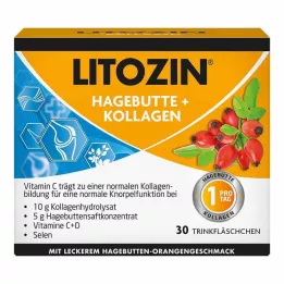 LITOZIN Steklenička za pitje Šipek+Kolagen, 30X25 ml