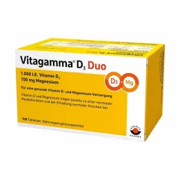VITAGAMMA D3 Duo 1.000 I.E. Vitamin D3 150 mg Magnes.NEM, 100 kos