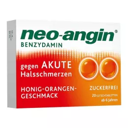 NEO-ANGIN Benzidamin akutno vneto grlo. Med-pomaranča, 20 kos