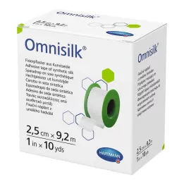 OMNISILK Fiksni obliž umetna svila 2,5 cm x 9,2 m, 1 kos