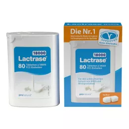 LACTRASE 18.000 FCC tablet v razdelilniku dvojno pakiranje, 2X40 kos