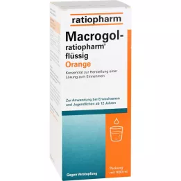 MACROGOL-ratiopharm tekoča pomaranča, 1000 ml