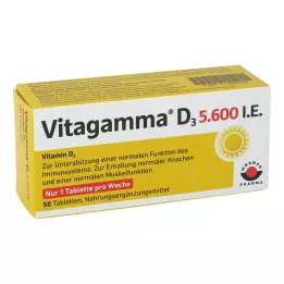 VITAGAMMA D3 5.600 IU Vitamin D3 NEM Tablete, 50 kosov