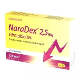 NARADEX 2,5 mg filmsko obložene tablete, 2 kos