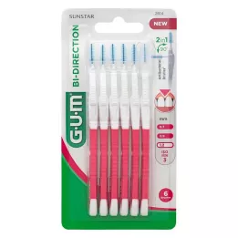 GUM Bi-Direction Interdentalb.1,2 mm roza, 6 kos