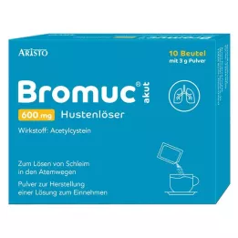 BROMUC akutna 600 mg tablete za izkašljevanje proti kašlju za peroralno uporabo, 10 kos