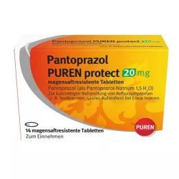 PANTOPRAZOL PUREN protect 20 mg gastrorezistentne tablete, 14 kos
