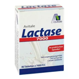 LACTASE 7.000 FCC tablet v dozirniku, 80 kos