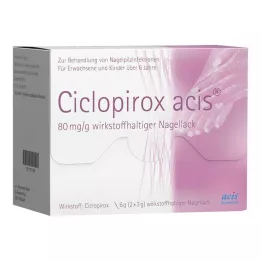 CICLOPIROX acis 80 mg/g učinkovina lak za nohte, 6 g