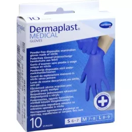 DERMAPLAST MEDICAL Unt.Handsch.unster.pf.Gr.S 6-7, 10 kos