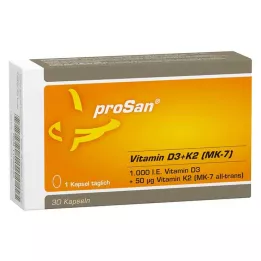 PROSAN Vitamin D3+K2 MK-7 kapsul, 30 kos