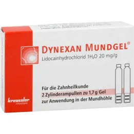 Dynexan ustni gel cilindrične ampule, 2x1,7 g