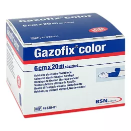 GAZOFIX povoj za fiksiranje barve koheziv 6 cmx20 m moder, 1 kos