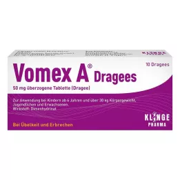 VOMEX A Dražeji 50 mg obložene tablete, 10 kos